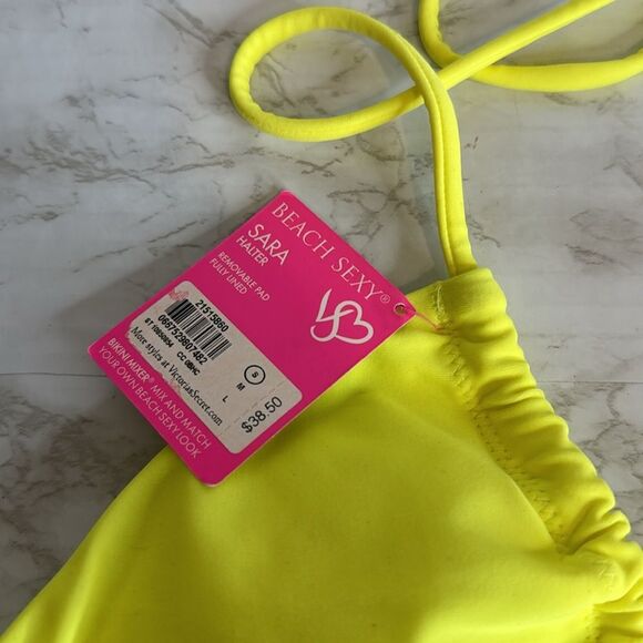 Victoria’s Secret Y2K neon yellow bling bikini top size small - Picture 4 of 7